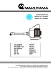 Maruyama MC-HT Operator`s manual