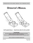 MTD B20 series Operator`s manual