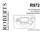 Roberts R972 Operating instructions