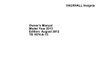 Vauxhall 2013 INSIGNIA Owner`s manual