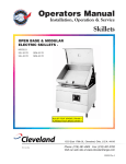 Cleveland SEL-30-TR Operating instructions