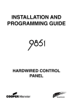 Cooper Security 9853 Installation guide