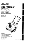 Craftsman 536.884561 Owner`s manual