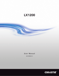 Christie LX1200 User manual