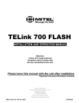 Mitel TELink 700 FLASH Instruction manual