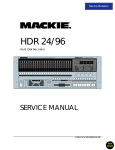 Mackie MDR 24/96 Service manual