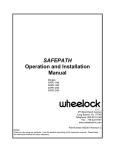 Wheelock SAFEPATH SAPE-1AB Installation manual