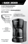 COFFEEMAKER - Applica Use and Care Manuals