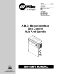 Miller Electric A.B.B. Robot Interface Gas Control Hub And Spindle Owner`s manual