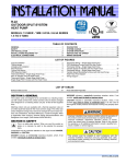 Unitary products group HL3A Series Installation manual