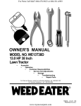 Weed Eater 178078 Owner`s manual