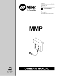 Miller Electric MMP Owner`s manual