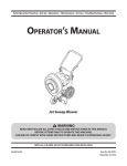 MTD Jet sweep blower Operator`s manual