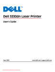 Dell 3330dn - Laser Printer B/W User`s guide