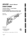 Craftsman 315.171070 Operating instructions