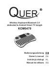 Quer KOM0479 Owner`s manual