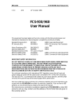 BSS Audio FCS-960 User manual