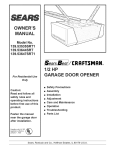 Craftsman 139.53644SRT Operating instructions