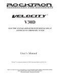 Rocktron Velocity V30D User`s manual