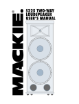 Mackie S225 User`s manual