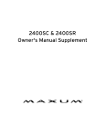 Maxum 2400 SC3 Specifications