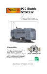 Rail King PCC Street Car Operator`s manual