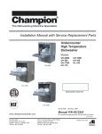 Champian UH-200B Installation manual