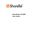 ShoreTel 8000 User guide