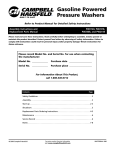 Campbell Hausfeld PW2408 Product manual