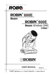 Robe Robin 600E Beam Specifications