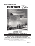 Broan EC62 SERIES Installation manual