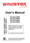 Windster RA34LU48SS User`s manual
