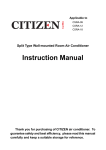 Citizen CSRA-09 Instruction manual