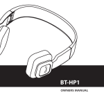 Audiovox BT-HP1 User manual