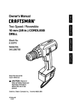 Craftsman 315.220730 Owner`s manual