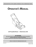 MTD 460 Series Operator`s manual