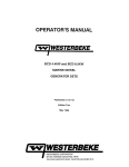 Westerbeke BCD 4.4KW Operator`s manual