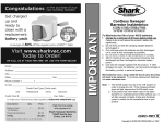 Shark V1725QR User`s guide