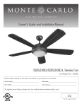 Monte Carlo Fan Company 3BvR52XXd-L Installation manual