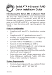 SIIG Serial ATA 4-Channel RAID Installation guide