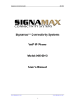 SignaMax 065-9013 User`s manual