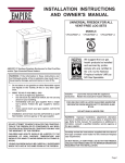 Empire Comfort Systems VFS42FB0F-4 Owner`s manual