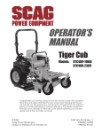 Scag Power Equipment STC STC48V-19KAI Operator`s manual