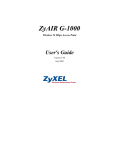 ZyXEL Communications G-3000 User`s guide