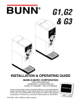 Bunn G3 Service manual