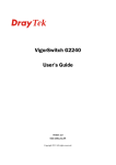 Draytek VigorSwitch G2240 User`s guide