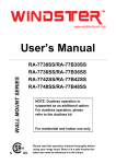Windster RA-7736SS User`s manual