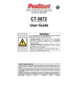 ProStart CT-5072 User guide