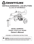 Champion 22 TON LOG SPLITTER Owner`s manual