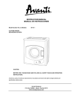 Avanti D110-1 Instruction manual